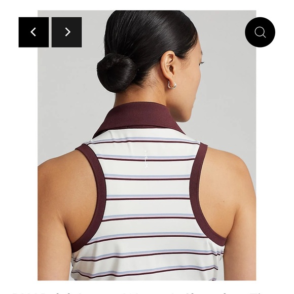 NWT RLX Ralph Lauren Women Striped Sleeveless Zip Airflow Polo Golf Dress Size S - Picture 3 of 13